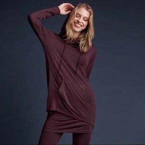 Cabi Rich Burgandy/Maroon Hooded Top